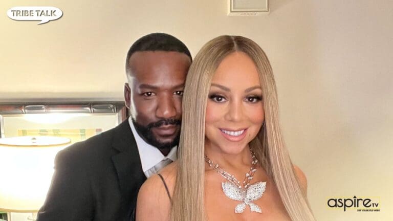 Dior Sovoa and Mariah Carey before an event.