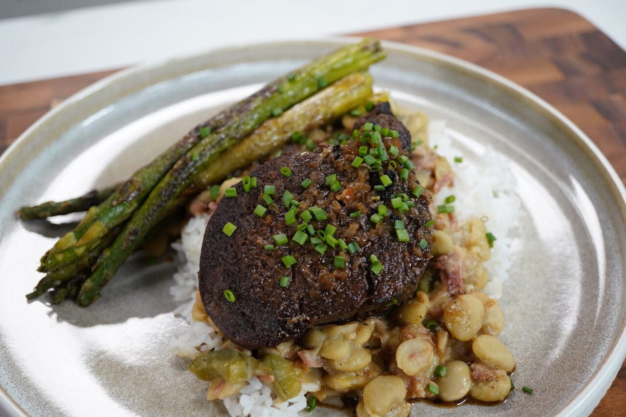 Seared Filet Mignon W: Lima Beans, Smoked Turkey And Grilled Asparagus